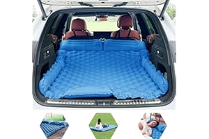 ONTYZZ Letto Gonfiabile Auto Materasso Ad Aria SUV 2 Persone Letto Aria per Viaggio Campeggio Tappetino Autogonfiante Stuoia Dormire con Pompa a Pedale e Cuscino Letto Campeggio Gonfiabile 183*131*7CM