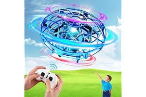 Hereneer Palla Volante, Mini Drone Giocattolo Volante, Drone per Bambini Giocattoli Magica UFO Ball, Sfera Volante Boomerang Ball, Hoverball Giocattolo Regalo per Bambini e Adulti(Blu)