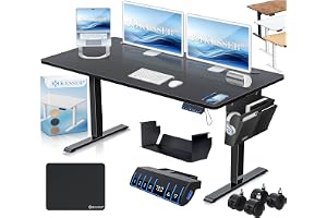 Höjdjusterbart elektriskt skrivbord från KESSER®, 140 x 70 cm, ergonomiskt höj- och sänkbart skrivbord, 3-funktions-minnessty