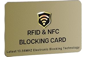 SaiTech IT RFID Cards One Card Protects Entire Wallet Purse For Men & Women, Contactless Bank Debit Credit Card Protector ID ATM Guard Card – Golden, Golden, 1 Pcs Golden, Rf
