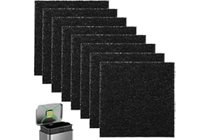 BUKYCAT Paquete de 8 Filtros Antiolor para Cubo de Basura, Filtros de Carbón Activado de Repuesto, para Compostador de Residuos de Cocina, Filtro de Olor, Cubo de Basura Biológica