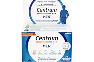 Centrum Men Multi Vitamines et Minéraux, 13 Vitamines et 10 Minéraux, Complément Alimentaire, Pour Homme, 30 comprimés