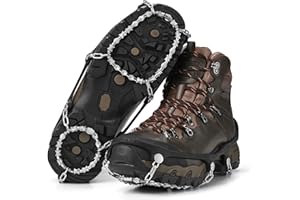 YAKTRAX DIAMOND Grip Chains Heavy Duty Traction Hiking Cleats, Durable TIG Welded Links, Provides Traction In Ice & Snow, Black