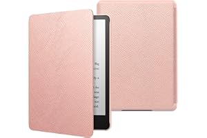 MoKo Custodia per Kindle Paperwhite 11ª Generazione (Modello 2021)，Schermo da 6,8", Custodia Protettiva in Policarbonato di Stile Semplice e Elegante, Oro Rosa
