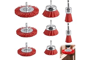 GBKDQQ Lot de 8 brosses en nylon fil de nylon avec tige hexagonale de 1/4" pour perceuse, 8 tailles de brosses de perçage