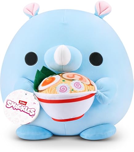 Snackles, série 2, Capybara (Kung Fu Tea, Bubble Tea), Peluche 20 cm de ZURU (Capybara