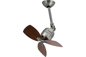 AIRERYDER innovativer FN11156 Deckenventilator Toledo, Gehäusefarbe Zinn antik, Flügelfarbe Walnuß