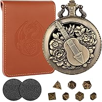 Mini Set di Dadi DND Steampunk Vuoto Polpo Custodia per Orologio da Tasca, 7 Pezzi, Set di Dadi in Metallo Poliedrico D&D, Regali di D&D con Confezione, Accessori per Giochi di Ruolo