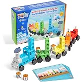 Learning Resources MathLink Tren Ekspres Seti, &Ccedil;izgi Film Oyuncakları, Matematik ve Sayı Oyunları, Numara Bloku K&uuml;pleri, 10 M