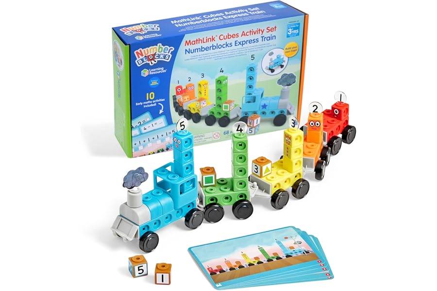 Learning Resources Numberblocks Express Train Activity Set, Ages 3+, Build Numberblocks One to Five, Learn Counting, Addition & Subtraction