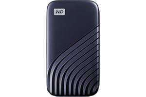 ‎WESTERN DIGITAL WD My Passport SSD 500 GB mobiler SSD Speicher (NVMe-Technologie, USB-C und USB 3.2 Gen-2 kompatibel, Lesen 1050 MB/s, Schreiben 1000 MB/s) Mitternachtsblau