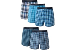 Hanes Bielizna bokserska bez metki, odsłonięty pasek, dostępne wiele opakowań Mężczyźni Tagless Boxer Underwear, Exposed Waistband, Multi-packs Available (5 w zestawie)
