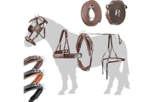 ‎ESPOSITA Esposita Einspännergeschirr „ Shettyglück “ Shettygeschirr Kutschgeschirr für Shetty Geschirr für Minishetty bis XL Shetty Fahrgeschirr für Einspänner kleines Pony