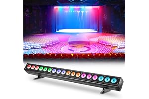 RTKTOUP Wallwasher Barra de luz, 18pcs 6 en 1 LEDs Luz de Escenario de 180W Luces de lavado Bañador de pared Tira Control dmx512 para Discoteca Fiesta Iglesia Cumpleaños Boda(1 PCS)