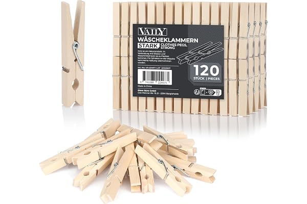 Olsen Förpackning med 100 träklädnypor (2 x paket med 50)