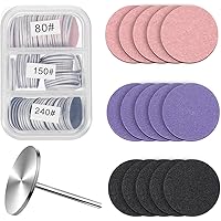 Schleifpapier Set Für Fußpflege – 150 Stück + 1 Metall-Bit, 3/32 Schaft, Für Elektrische Fußfeilen