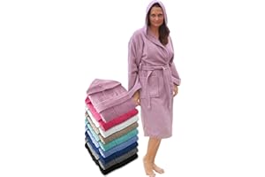 LEBENGOOD Albornoz Mujer con Capucha 100% Algodón, Toalla Rizo Americano 450 gsm, Albornoces Juveniles, Ducha, Piscina, Bata Baño, Unisex,Hombre, Tallas S M L XL XXL 3XL