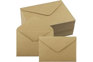 SALUBOHUM 100 Enveloppes, Enveloppe kraft, Enveloppes Cartes, Enveloppe au format Din B6 12,5 x 18,5 cm, Enveloppes de Haute Qualité de 150 g/m², Adaptées pour Cartes, Photos, Carton d’Invitation, Carte de Vœux