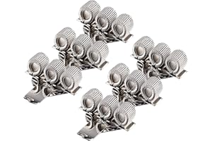 NUTS OT NUTS 6Stk Dreilöcher-Stifthalter aus Metall Stifthalter an der Tasche verstellbarer Federring aus Edelstahl Halter für Taschenstift Bleistift Markierungen Clips für Büro Laptop Klemmmappe Klemmbrett