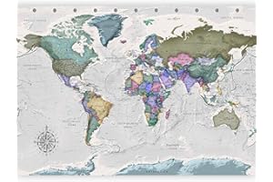 murando - Carta da parati Mappa del mondo 150x105 cm Fotomurali in TNT Murale alla moda Decorazione da Muro XXL Poster Gigante Design Soggiorno Cameretta Carta per pareti Camera da Letto k-A-0380-a-a