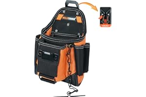 MELOTOUGH Marsupio porta attrezzi con clip da cintura, 9 tasche, borsa porta attrezzi con cinghia per elettricista