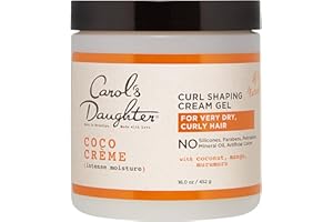 Carol's Daughter Coco Creme, Curl Shaping Cream Gel, with Coconut, Mango, and Murmuru, for very dry, curly to frizzy hair, 16.0 oz / 452 g
