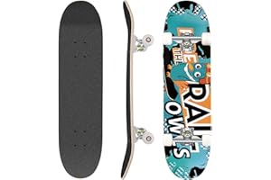 WeSkate Skateboards Pro 31 inches Complete Skateboards for Teens Beginners Girls Boys Kids Adults, 7 Layer Maple Wood Skateboard