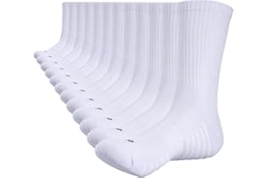 Lapulas Mens Socks 6 Pairs Thermal Sports Cotton Breathable Thick Cushioned Crew Socks Outdoor Running for Men Women