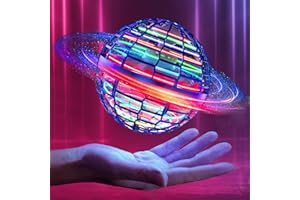 OKKIDY Flying Ball Toy | Upgraded Hover Ball Flying Boomerang Orb Ball | Hand Controlled Flying Ball Drone Toys | Flying Spinner with 360° Rotating RGB Light | Gift Toys for Kids Adults Outdoor Indoor | Blue
