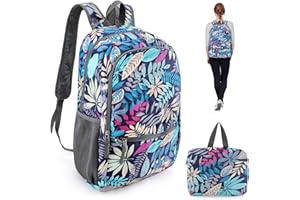 CestMall Zaino leggero pieghevole, resistente all'acqua, da 30 litri, Zaino ripiegabile Zaino pieghevole ultraleggero Zaino da escursionismo Zaino pieghevole per campeggio, viaggi, ciclismo (verde)