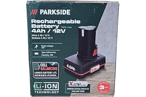 Parkside Battery PAPK 12 B3, 12 volt, 4 Ah batteri kompatibel med alla enheter från Parkside X 12 V Team-serien