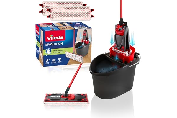 Vileda Revolution 158575 Golvmoppset, Flerfärgad, 40 x 28.3 x 28.5 cm