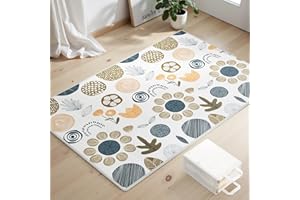 Lertantri Spielmatte Baby Faltbar, 200x130cm Krabbeldecke für Baby, Anti-Rutsch mit Kantenverstärkung Krabbelmatte, Wasserdicht Krabbelmatte Baby mit Tragetasche, Teppich für Babys, Zusammenklappbar