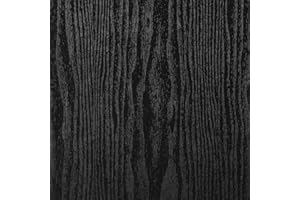 FENTIS Papel Pintado Efecto Madera Negro Papel de Contacto Pegatinas para Muebles Autoadhesivo Grano Extraíble Película de Vinilo de Plástico con Reverso Adhesivo para Puertas 44,5x500cm