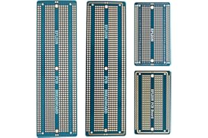 EPLZON 2Stück 6.8"x2.05" & 2Stück 3.5"x2.05" Breadboard Lötbar Prototyp PCB Board Kit für Elektronik Projekte Kompatibel für DIY Lötkreise Projekte Prototyp Board,Blau