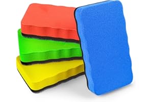 Baroce Cancellino Lavagna Magnetica Bianca, 10.5 X 5.5 X 2cm Office cancellina per lavagna, Per Lavagna Bianca, Lavagna Magnetica Frigo, Lavagne Pianificazione in Vetro, Bacheca (4 Pezzi)