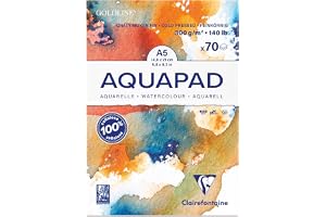 Clairefontaine Goldline Akvarellpapper, Vit, A5