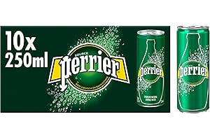 Perrier Lattine Fridgepack per acqua minerale naturale frizzante, 10 x 250 ml