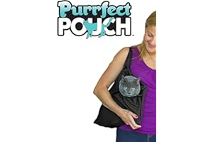 PurrFect Pouch The Original AS SEEN ON TV. The Comfy Cat Carrier & Grooming Sack in One (Set of 2 - Black)