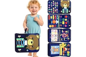 Gontence Busy Board for Toddlers - Montessori Toys for 2 3 4 Year Old Boys Girls - Sensory Toys Preschool Learning Educational