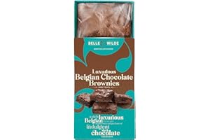 Belle & Wilde Luxurious Belgian Chocolate Brownies | Handcut, with No Preservatives I Suitable For Vegetarians, Coeliac-friendly & 100% Gluten Free