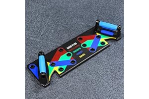 METIS Push Up Board & Bar Set – Portable Colour-Coded Fitness Board with Foam Handle Bars for Chest, Shoulders, Back & Triceps – Home & Gym Strength Training Equipment