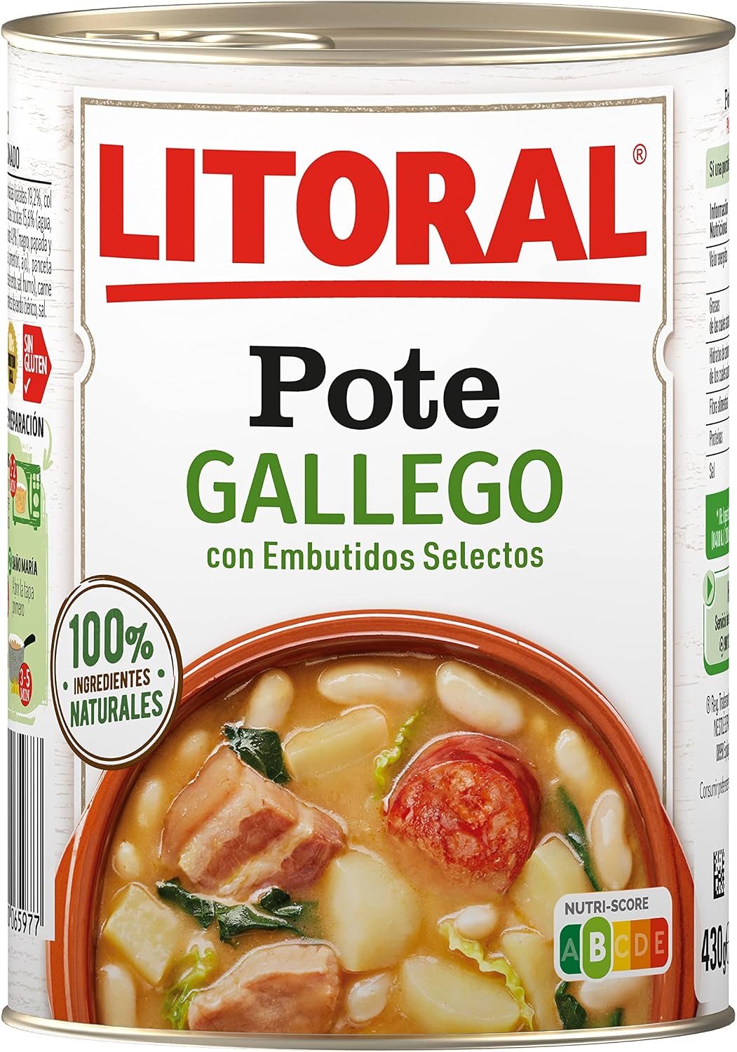 LITORAL Pote Gallego - Plato Preparado Sin Gluten - 430g