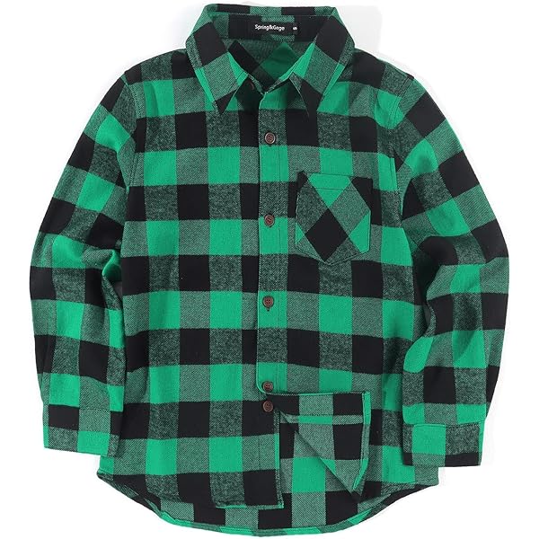 SwissWell Jongens Geruit Overhemd Kinder Overhemden Met Lange Mouwen Casual Flanellen Overhemd Button Down Traditioneel Overhemd Flanell Shirt Zwart 6-7 Jaar