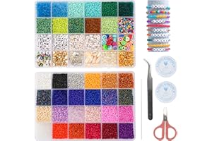 LIPJISL 30000pcs DIY Cuentas de vidrio de colores de 2mm para pulseras DIY Cuentas de bisutería con 156 cuentas Letras Kit de abalorios para niña Cuentas Regalo Bisutería Manualidades