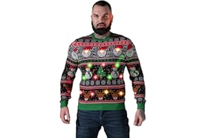 U LOOK UGLY TODAY Maglione Natalizio da Donna, Divertente, Unisex, Maglione in Maglia Ugly con Motivi Natalizi per Uomo e Donna per Festa di Natale.