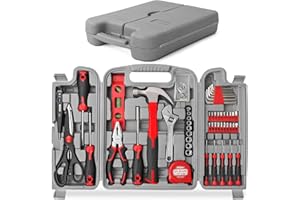 Hi-Spec Juego de Herramientas Básicas de 54 Piezas. Caja de Herramientas Manuales para el Hogar y la Oficina. Kit/Set Ideal para Reparacion, Mantenimiento, y Mecánica. Incluye Maletin de Transporte