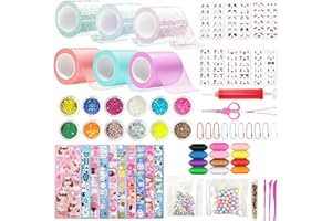 YIBEBE Nano Tape Bubble Kit pour Enfants: Rubans à Bulles DIY Nano Craft Kit pour Enfants - Ruban à Bulles Gonflable avec Paillettes Sequins Autocollants (Multicolor)