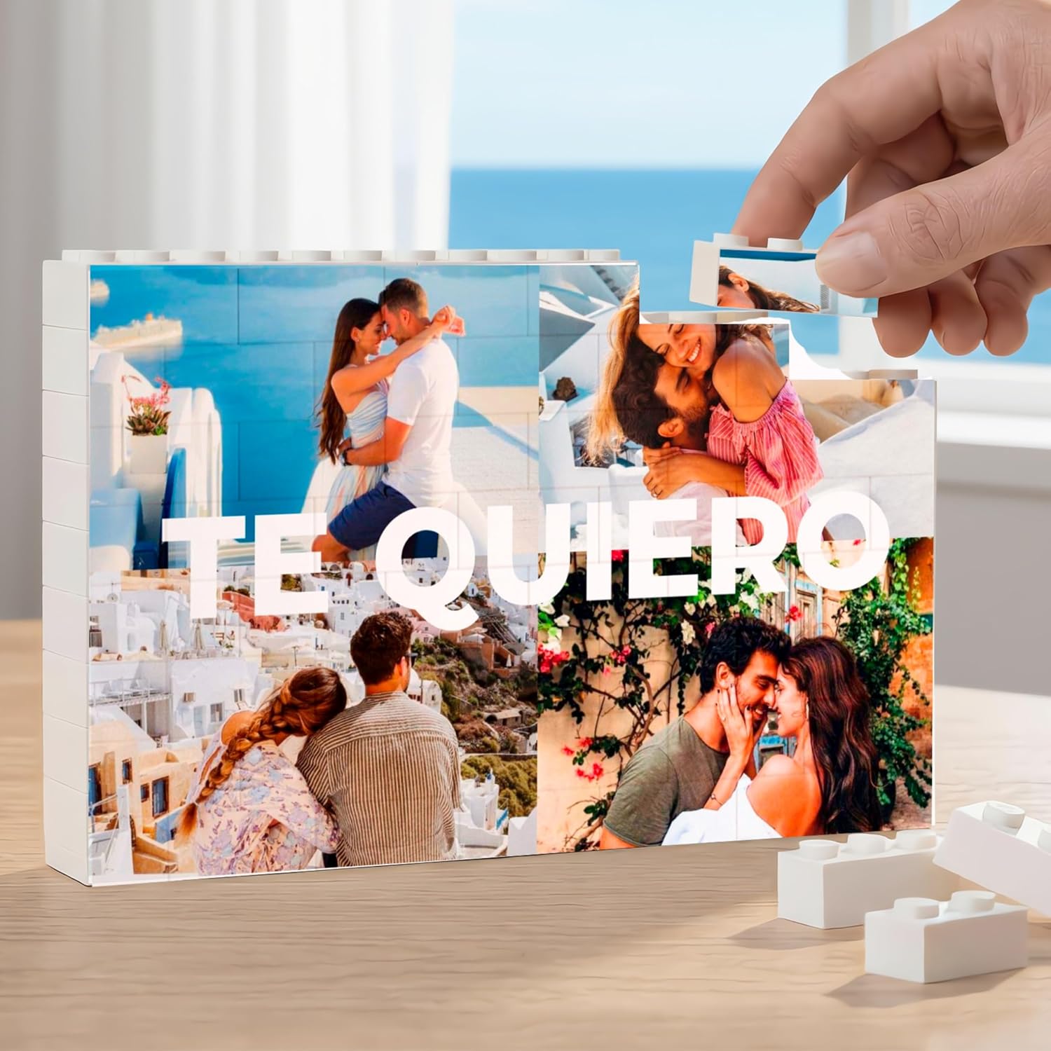 Cristal Plaque - Puzzle Personalizado con Foto y Texto | Rompecabezas de Bloques Apilables Premium | Regalo Original para Pareja, Familia y Amigos | Decoración Interactiva para el Hogar