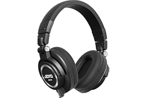 JOYO Studio Monitor Headphones Wired Over Ear Audio Recording Monitor Headset Noise Isolation Deep Bass for Guitar Mixer Amplifier Podcast Microphone and Keyboard Piano (JMH-01)
